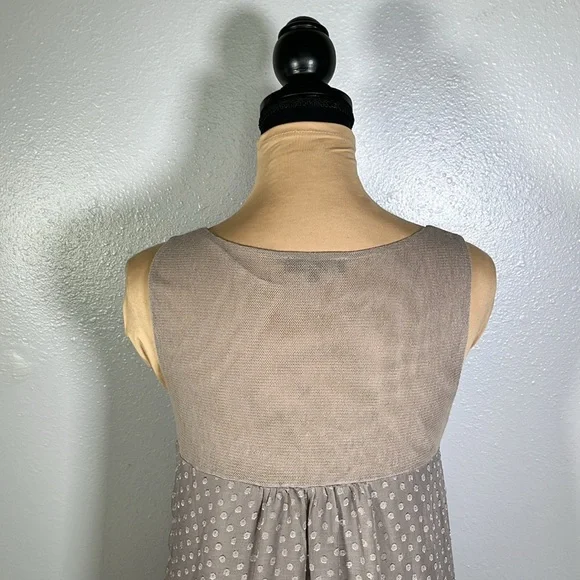 Gray rosette tiered ruffle mesh mini dress M fairycore coquette brunch soft girl - Picture 9 of 16